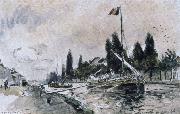 Johann Barthold Jongkind willebroek canal oil painting on canvas